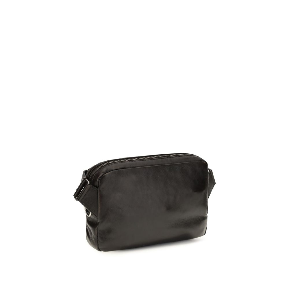 Prada Brown Calf Leather Bos Taurus Shoulder Bag