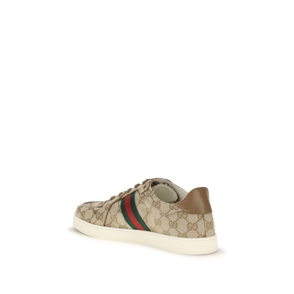 Gucci Beige Fabric Athletic Sneakers