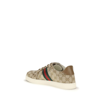 Gucci Beige Fabric Athletic Sneakers
