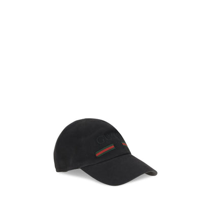 Gucci Black Cotton Cap (Baseball Hat)