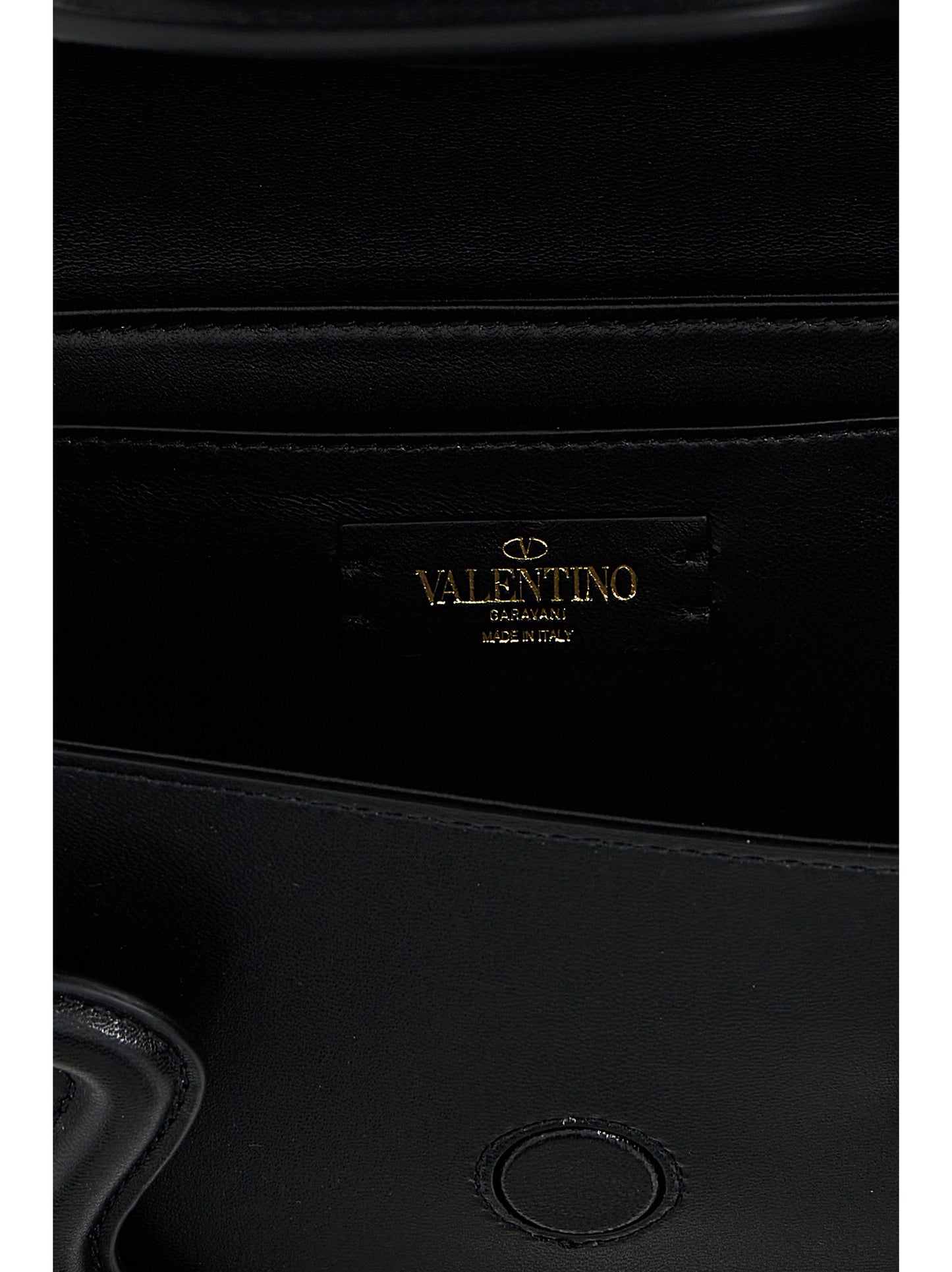 Valentino Garavani Black Leather Shoulder Bag