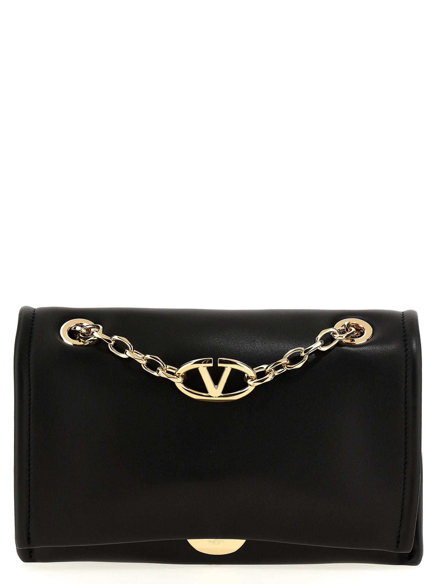 Valentino Garavani Black Lamb Leather Shoulder Bag