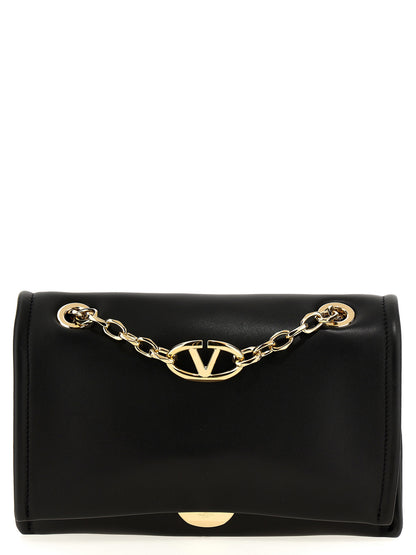 Valentino Garavani Black Lamb Leather Shoulder Bag