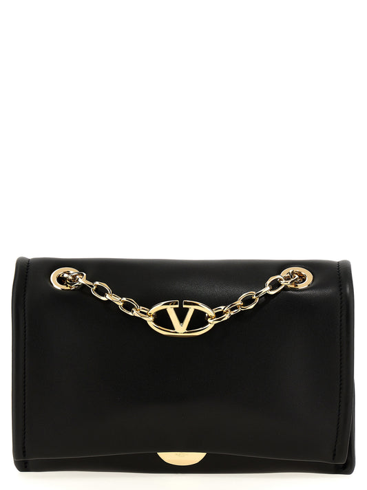 Valentino Garavani Black Lamb Leather Shoulder Bag