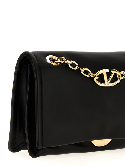 Valentino Garavani Black Lamb Leather Shoulder Bag