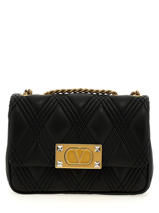 Valentino Garavani Black Lamb Leather Shoulder Bag