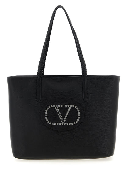 Valentino Garavani Black Calfskin Tote Bag