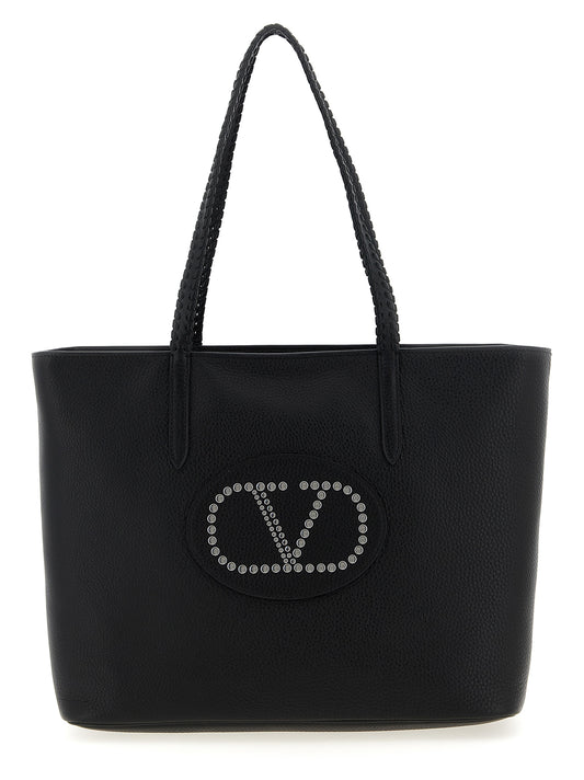 Valentino Garavani Black Calfskin Tote Bag
