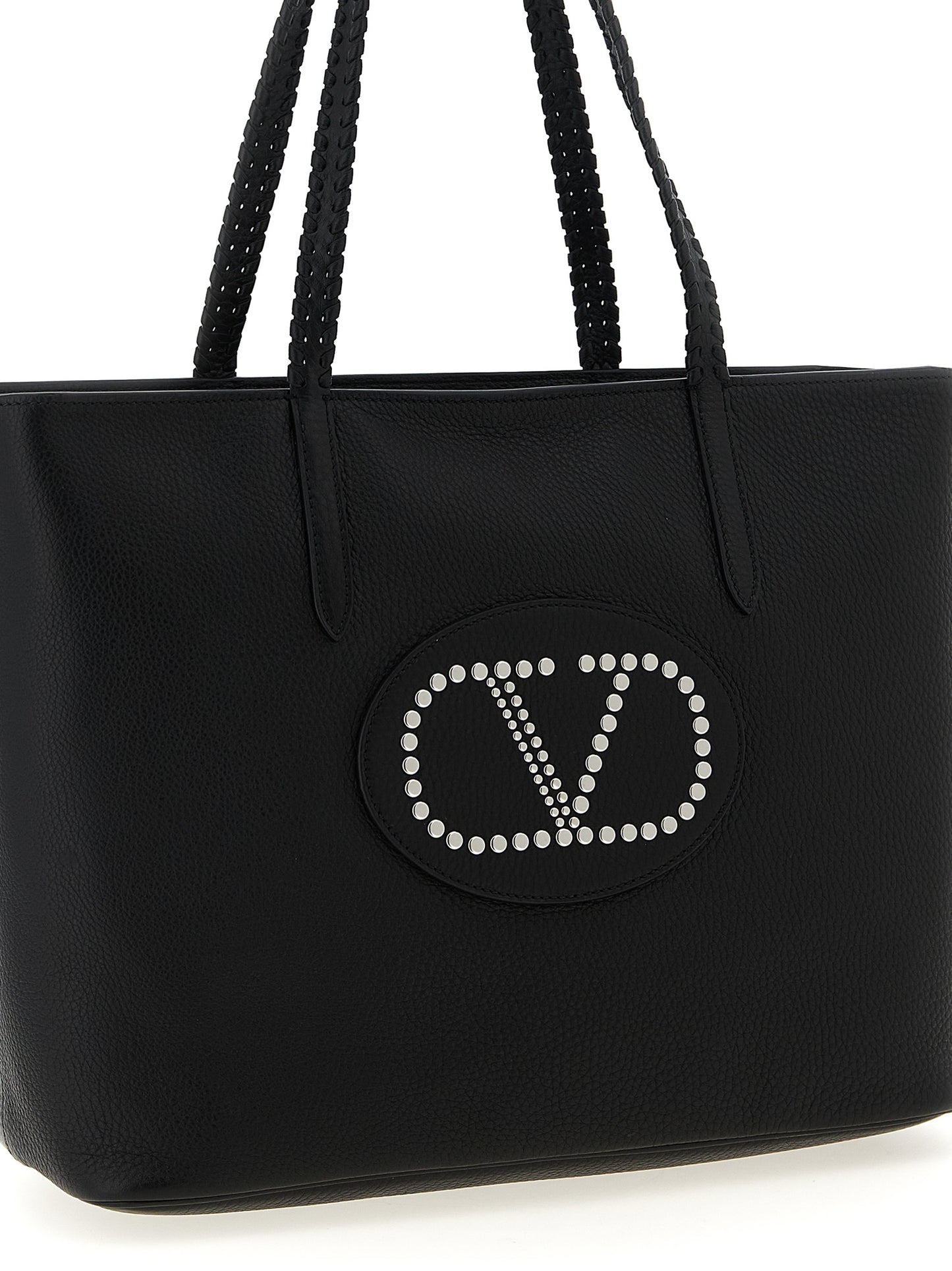 Valentino Garavani Black Calfskin Tote Bag