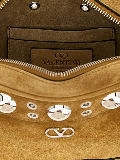 Valentino Garavani Beige Cowhide Crossbody Bag