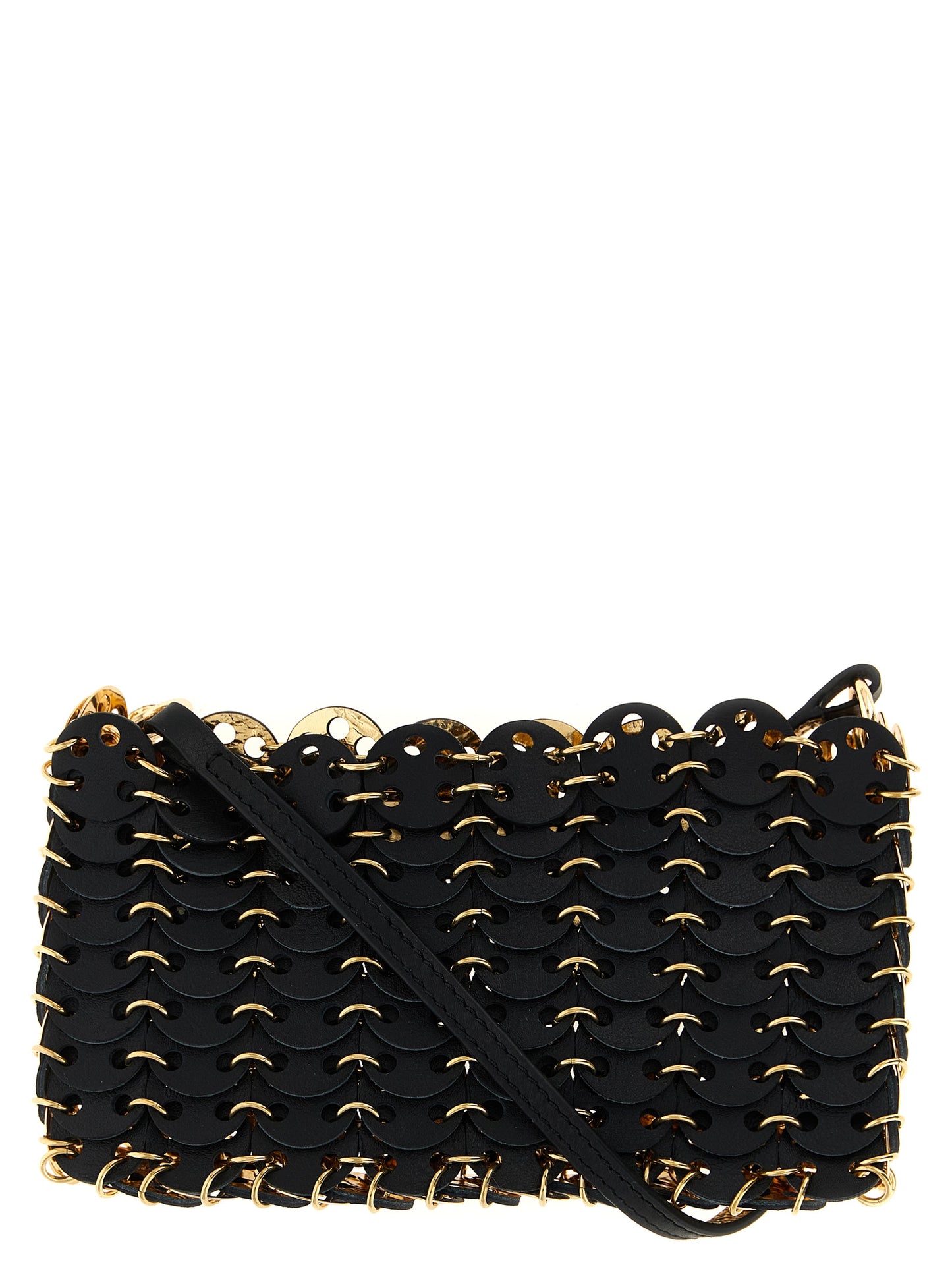 Paco Rabanne Black Calfskin Crossbody Bag