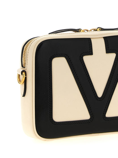 Valentino Garavani Bicolor Lamb Leather Crossbody Bag