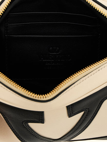 Valentino Garavani Bicolor Lamb Leather Crossbody Bag
