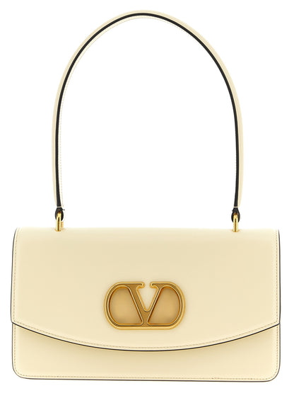 Valentino Garavani White Calfskin Shoulder Bag