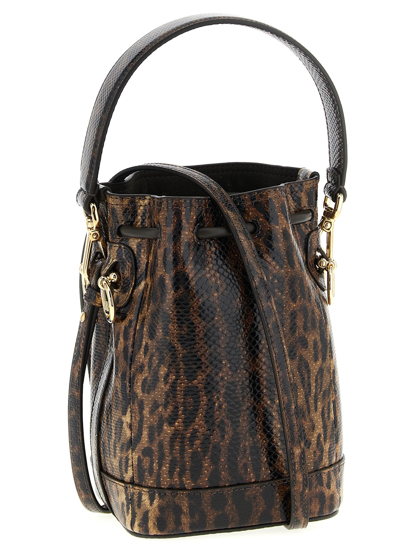 Fendi Brown Velvet Leather Handbag