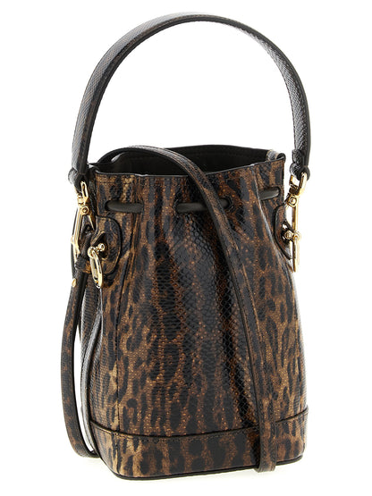 Fendi Brown Velvet Leather Handbag