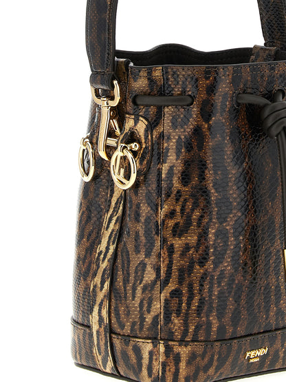 Fendi Brown Velvet Leather Handbag