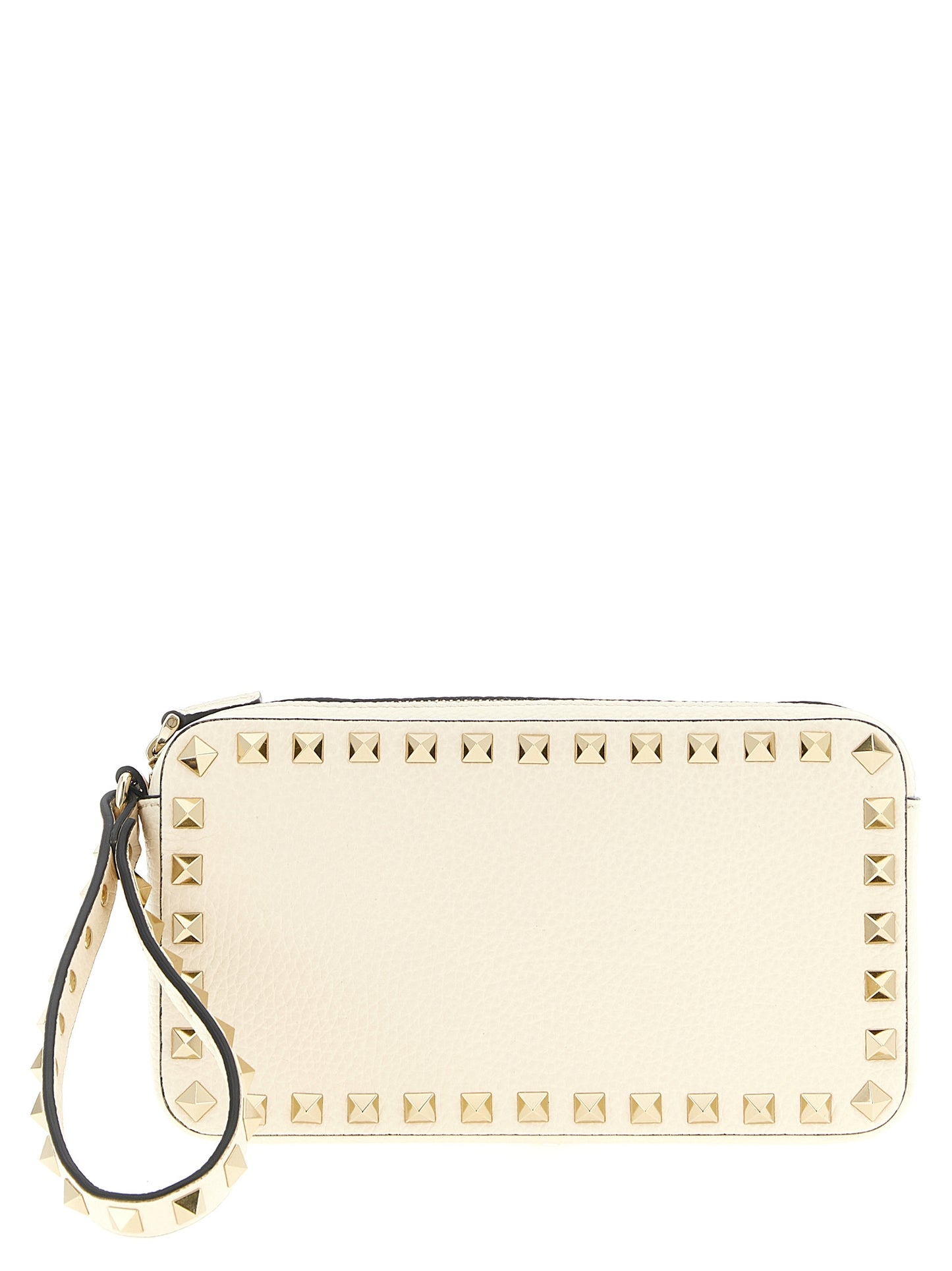 Valentino Garavani White Calfskin Clutch Bag
