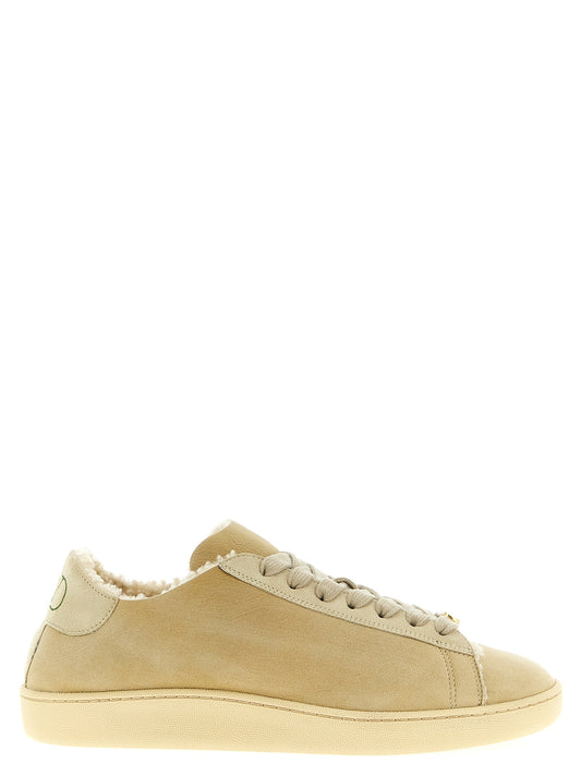 Valentino Garavani Beige Goatskin Low Top Sneakers