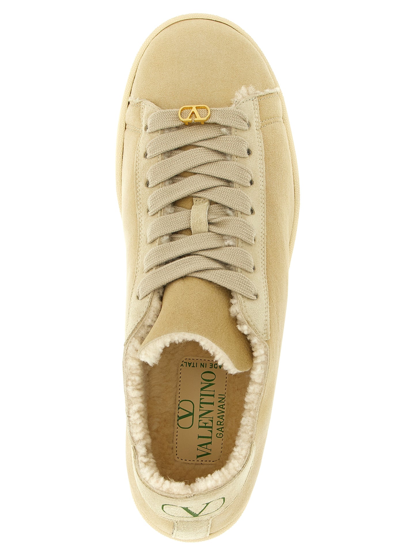 Valentino Garavani Beige Goatskin Low Top Sneakers