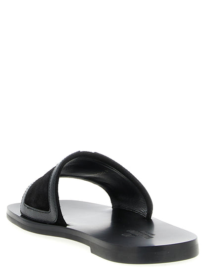 Valentino Garavani Black Calfskin Slides