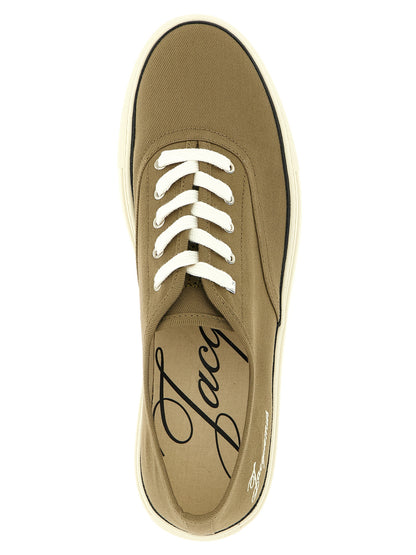 Jacquemus Bicolor Cotton Low Top Sneakers