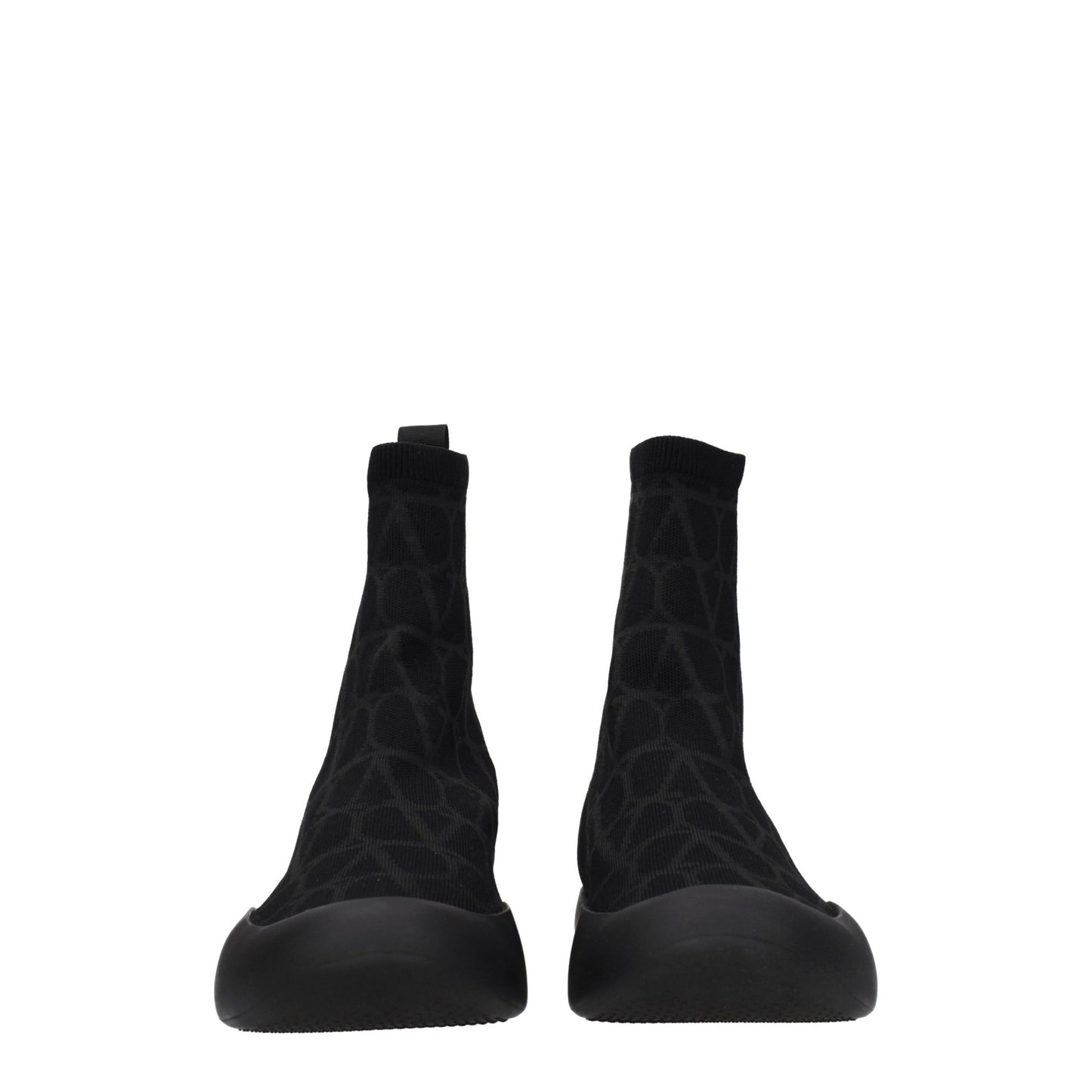 Valentino Garavani Black Fabric High Top Sneakers