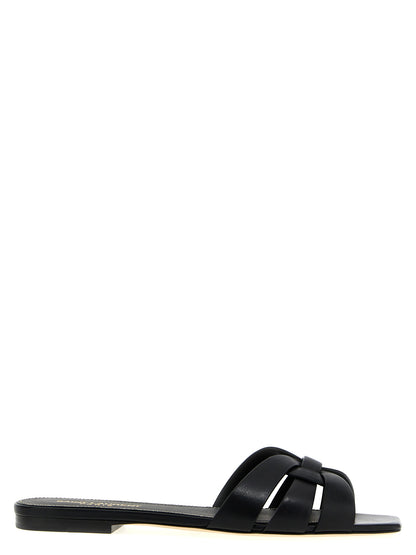 Saint Laurent Black Calfskin Slides