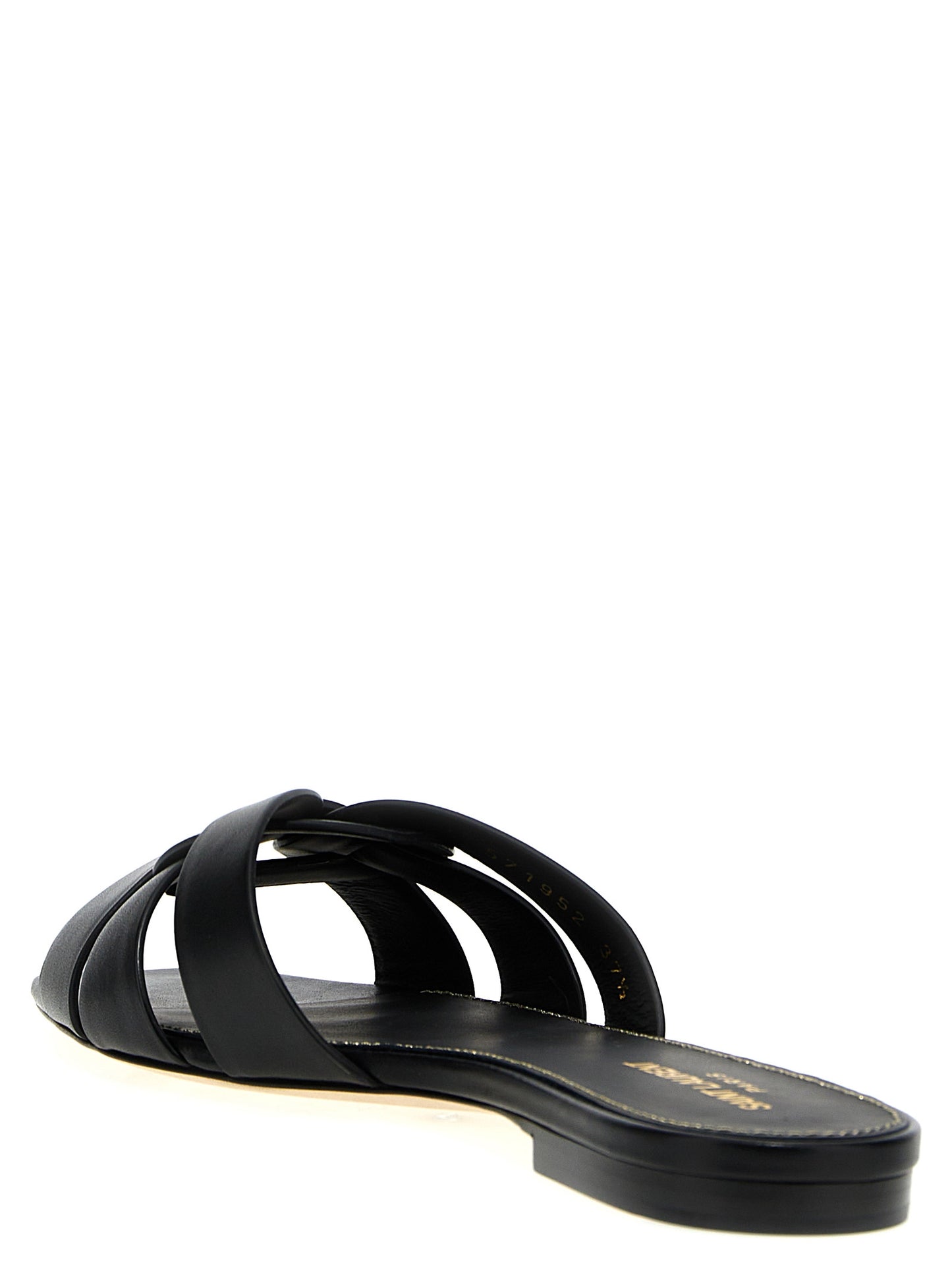 Saint Laurent Black Calfskin Slides