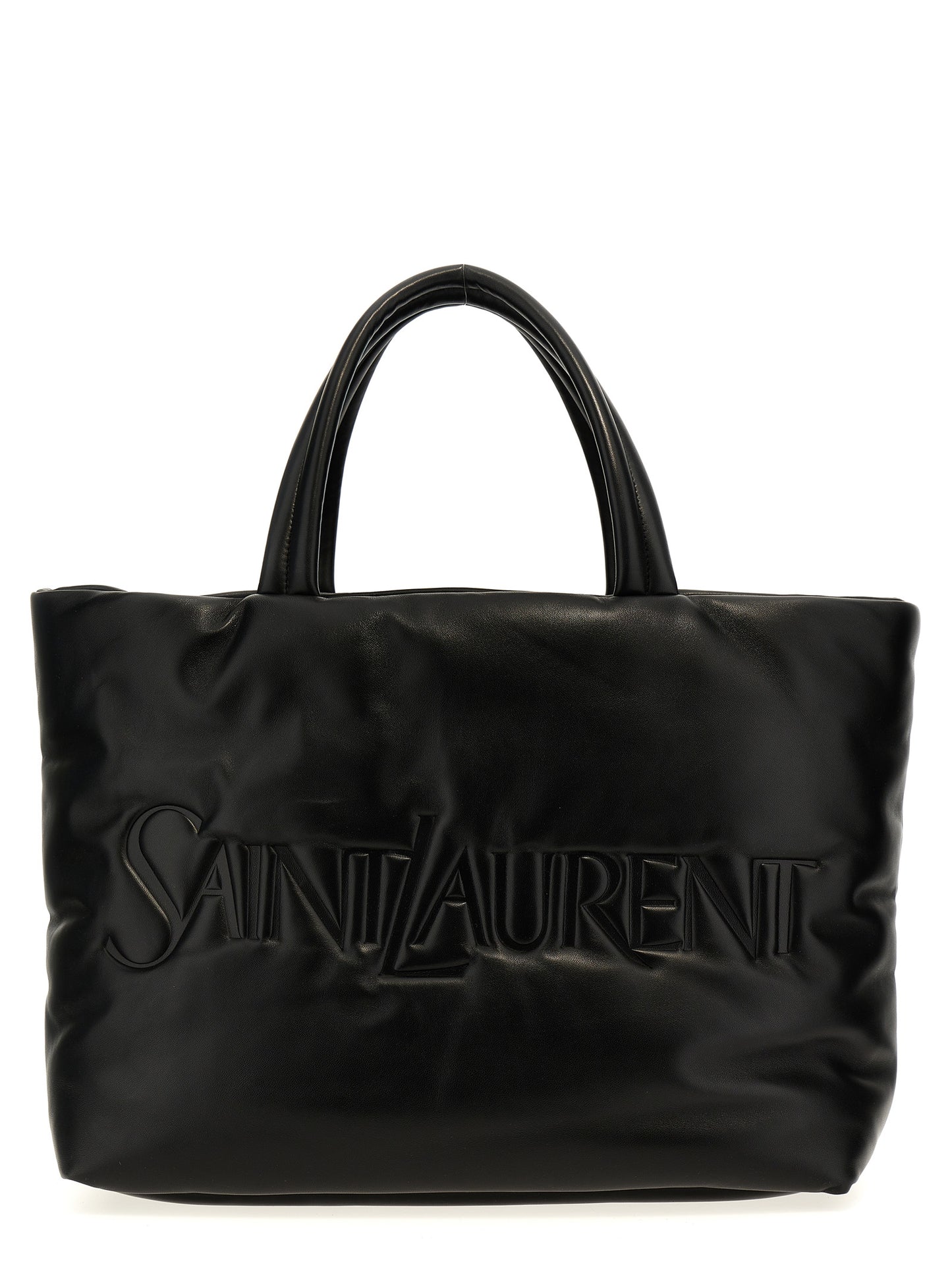 Saint Laurent Black Lamb Leather Tote Bag