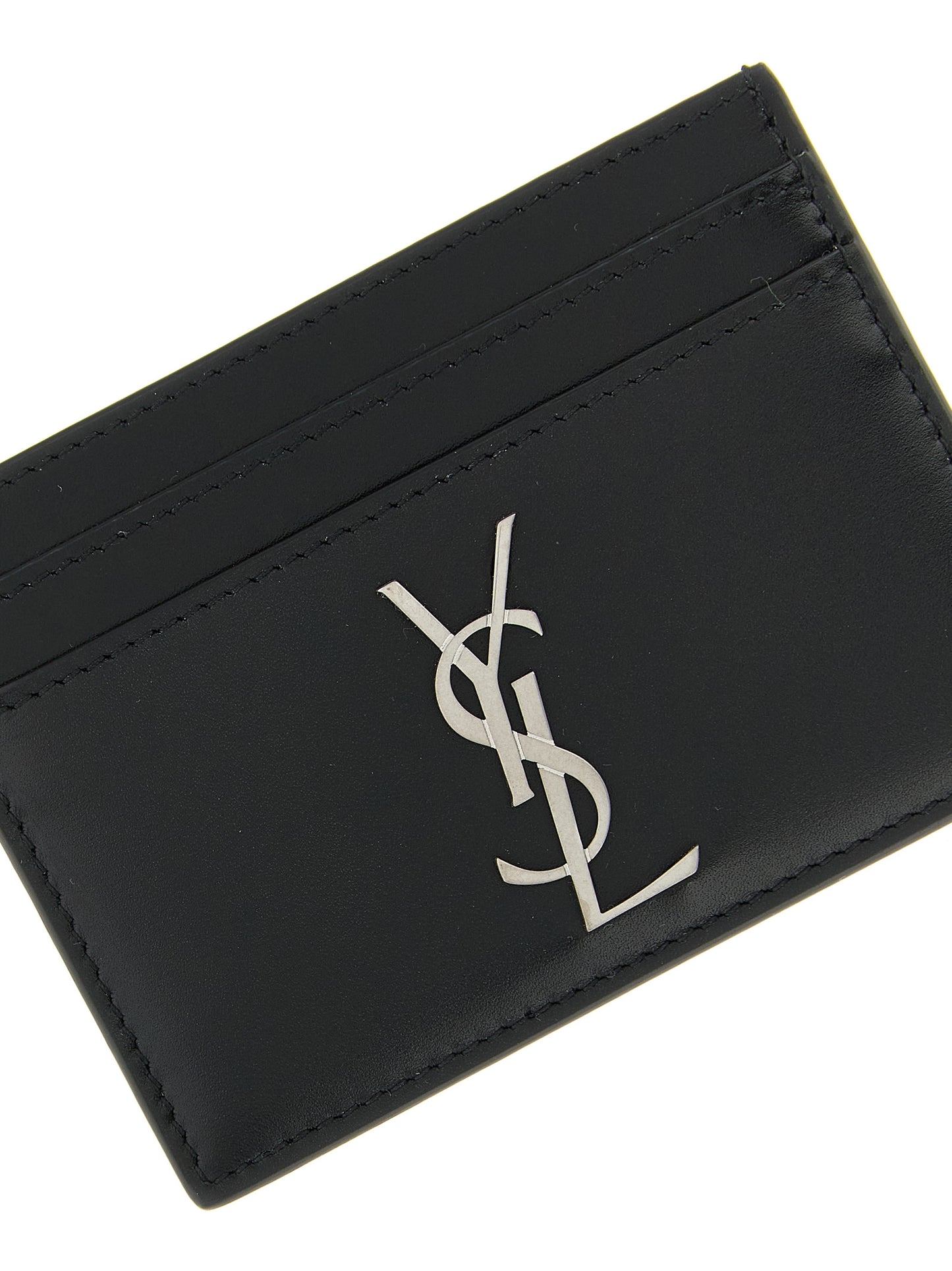 Saint Laurent Black Calfskin Cardholder