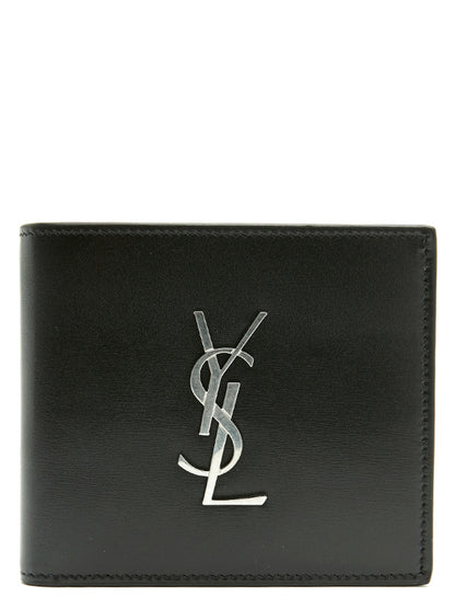 Saint Laurent Black Leather Wallet