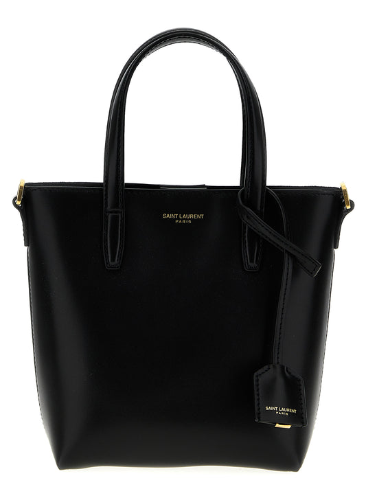Saint Laurent Black Calfskin Tote Bag