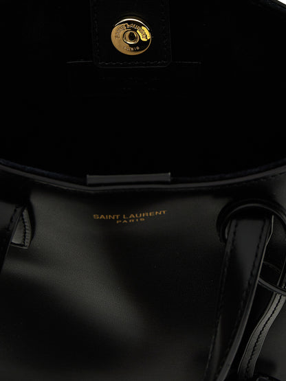 Saint Laurent Black Calfskin Tote Bag