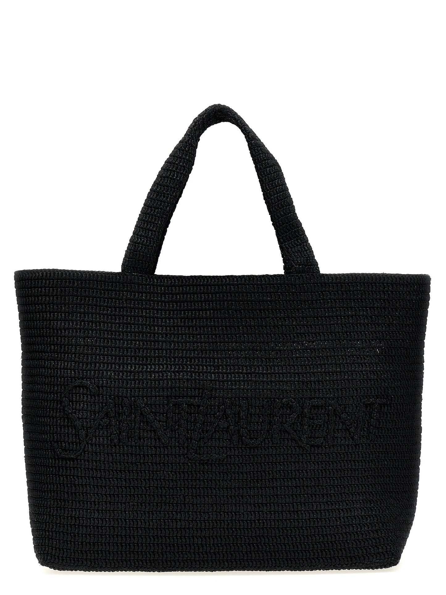 Saint Laurent Black Viscose Tote Bag