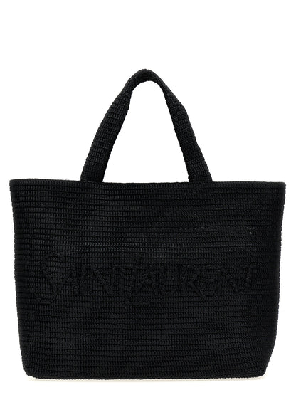 Saint Laurent Black Viscose Tote Bag
