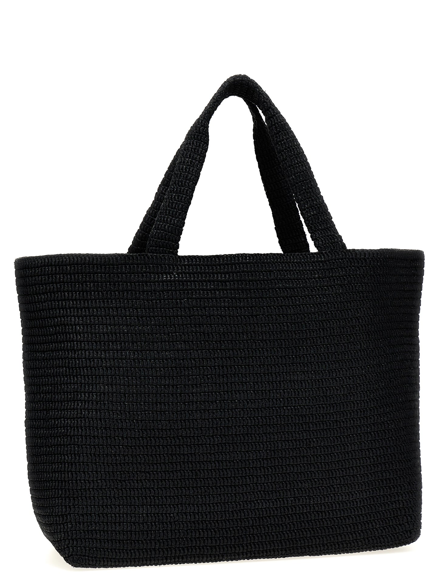 Saint Laurent Black Viscose Tote Bag