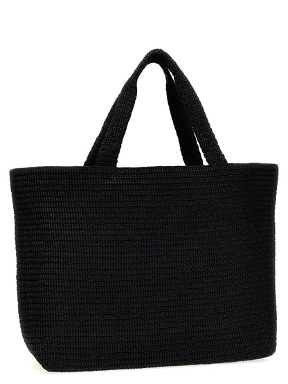 Saint Laurent Black Viscose Tote Bag