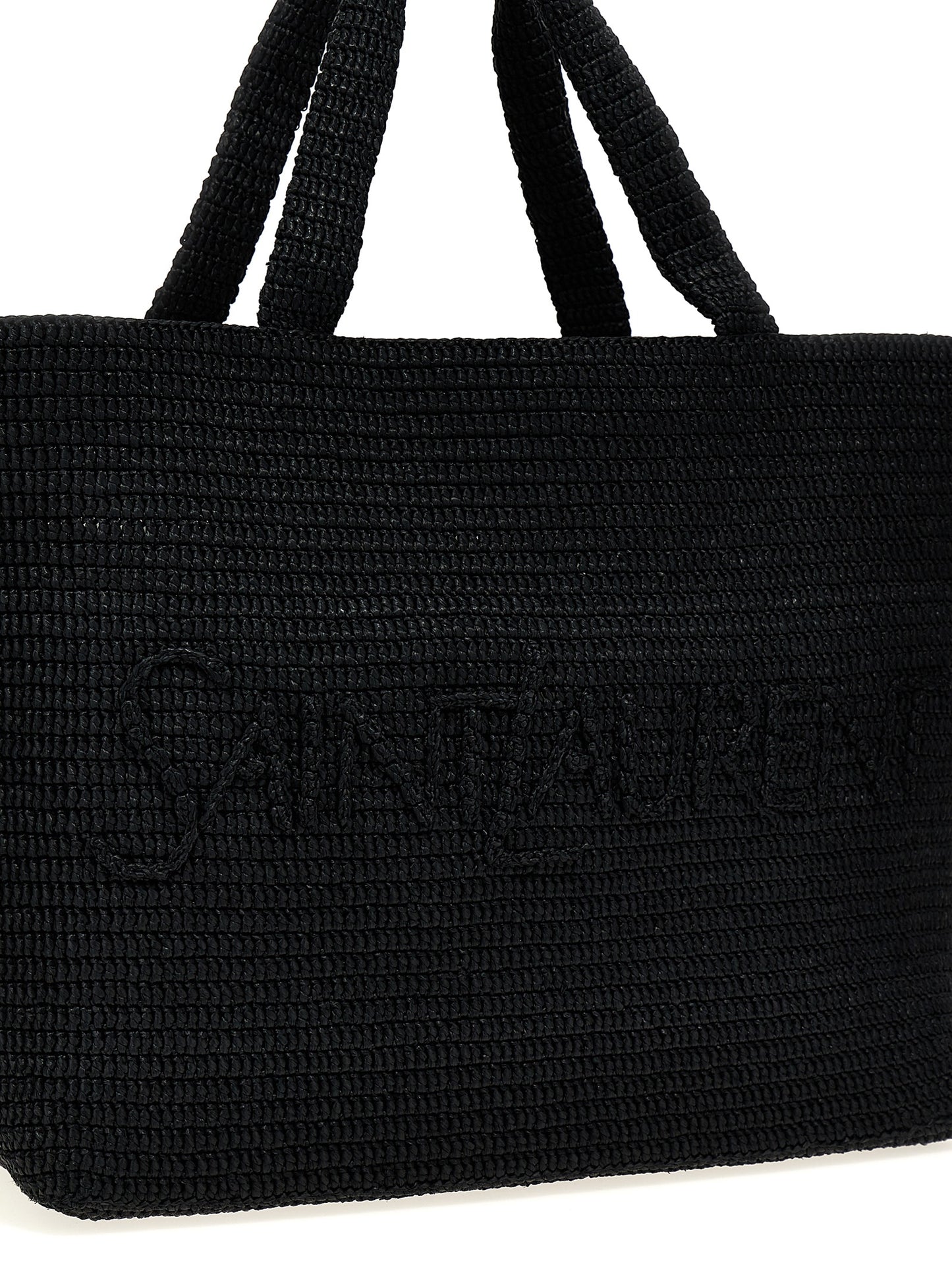 Saint Laurent Black Viscose Tote Bag