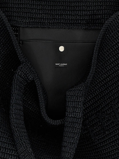 Saint Laurent Black Viscose Tote Bag