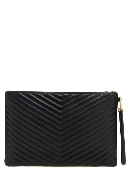 Saint Laurent Black Calfskin Clutch Bag