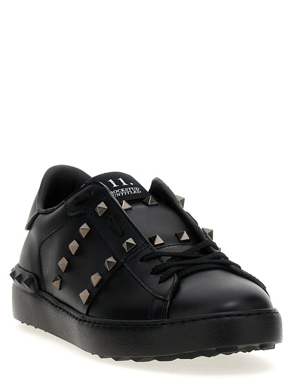 Valentino Garavani Black Calfskin Low Top Sneakers
