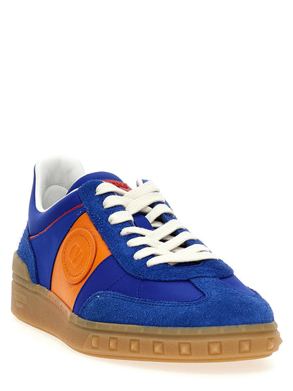 Valentino Garavani Blue Bovine Leather Low Top Sneakers