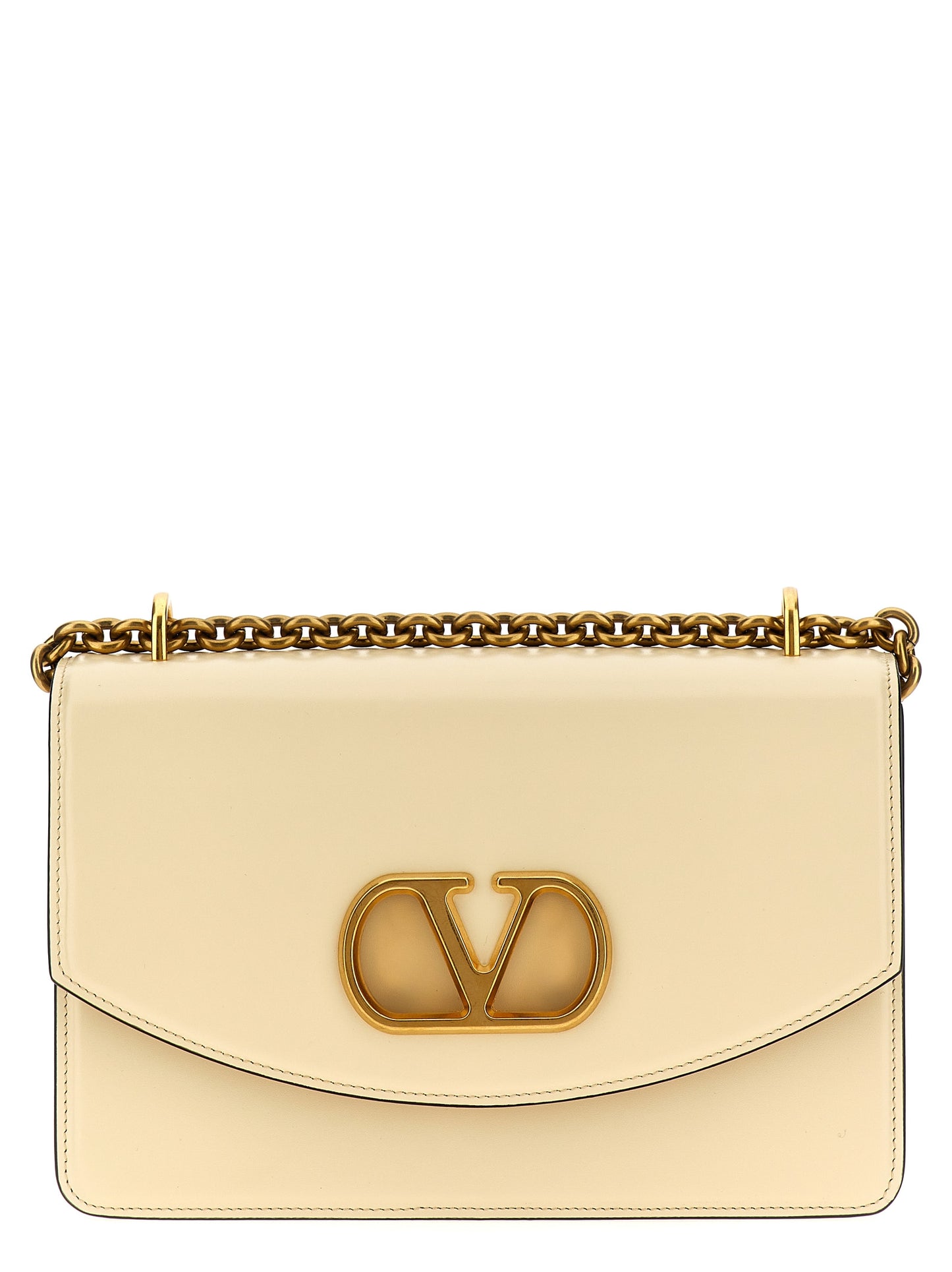 Valentino Garavani White Calfskin Shoulder Bag