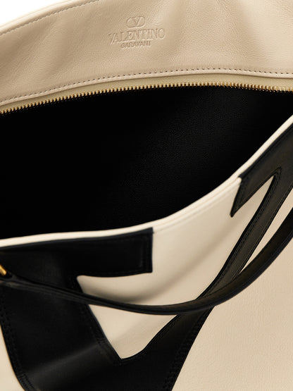 Valentino Garavani Bicolor Lamb Leather Tote Bag