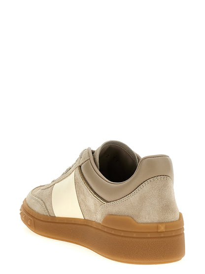 Valentino Garavani Beige Calfskin Low Top Sneakers