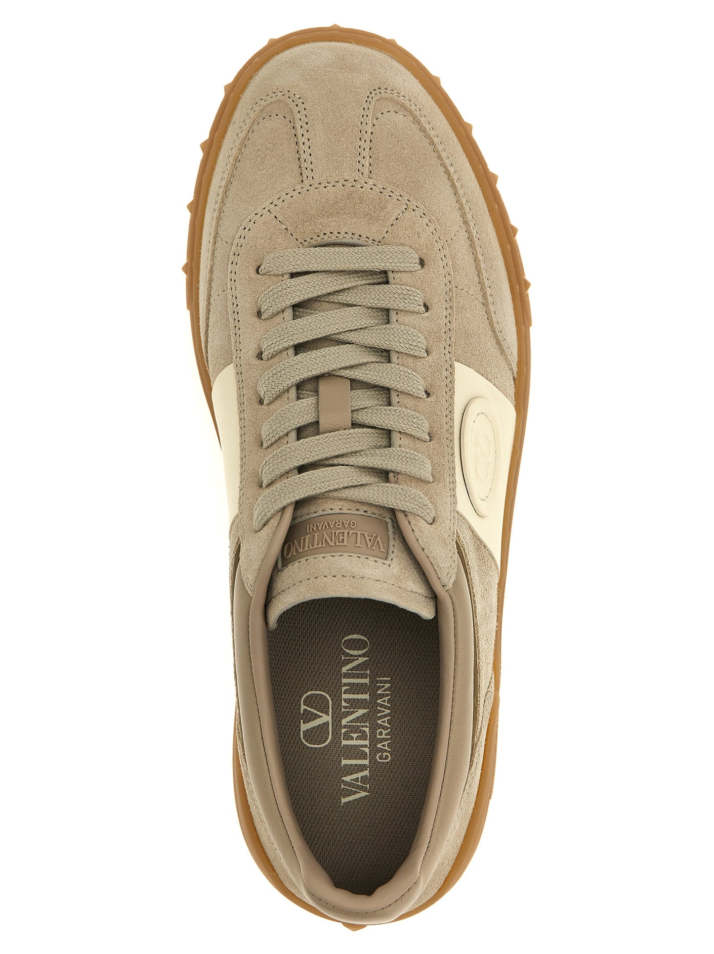 Valentino Garavani Beige Calfskin Low Top Sneakers