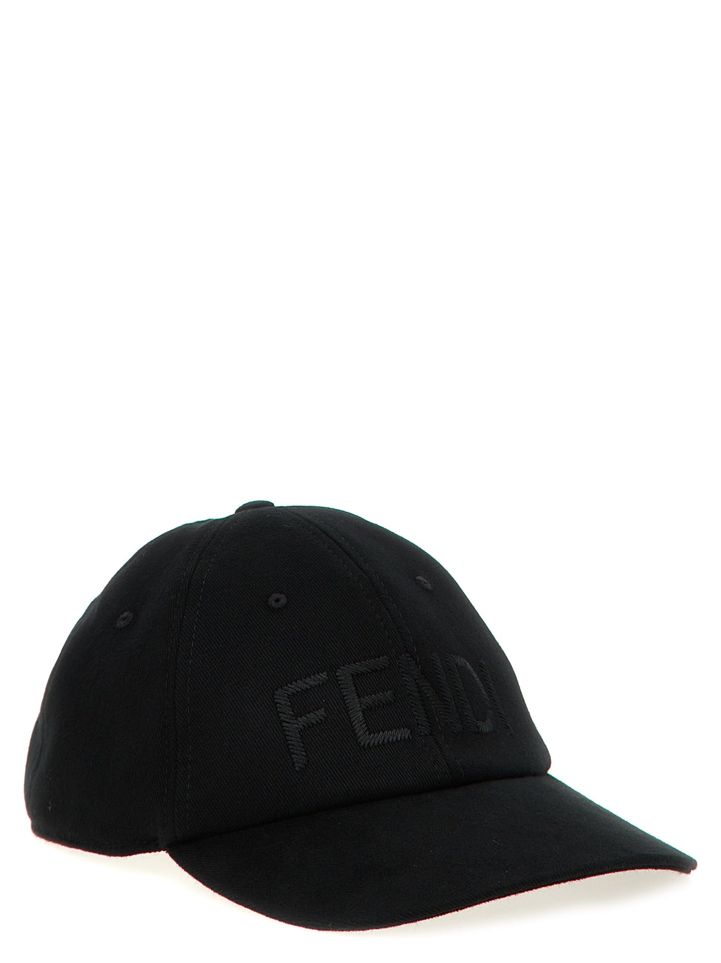Fendi Black Cotton Cap (Baseball Hat)