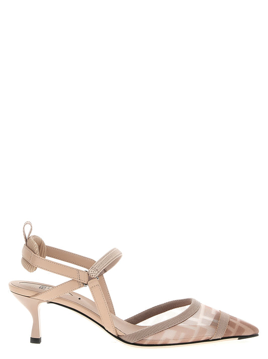 Fendi Multicolor Polyamide Mid Heel Pumps