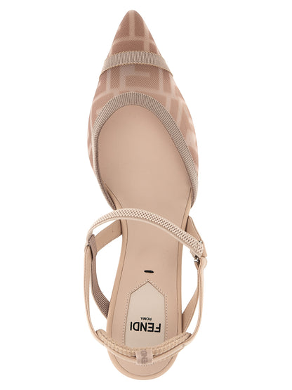 Fendi Multicolor Polyamide Mid Heel Pumps